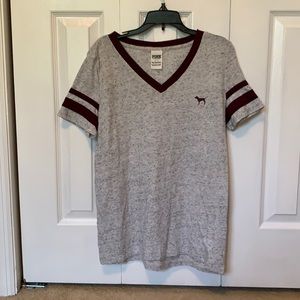 PINK Grey and Maroon Tshirt